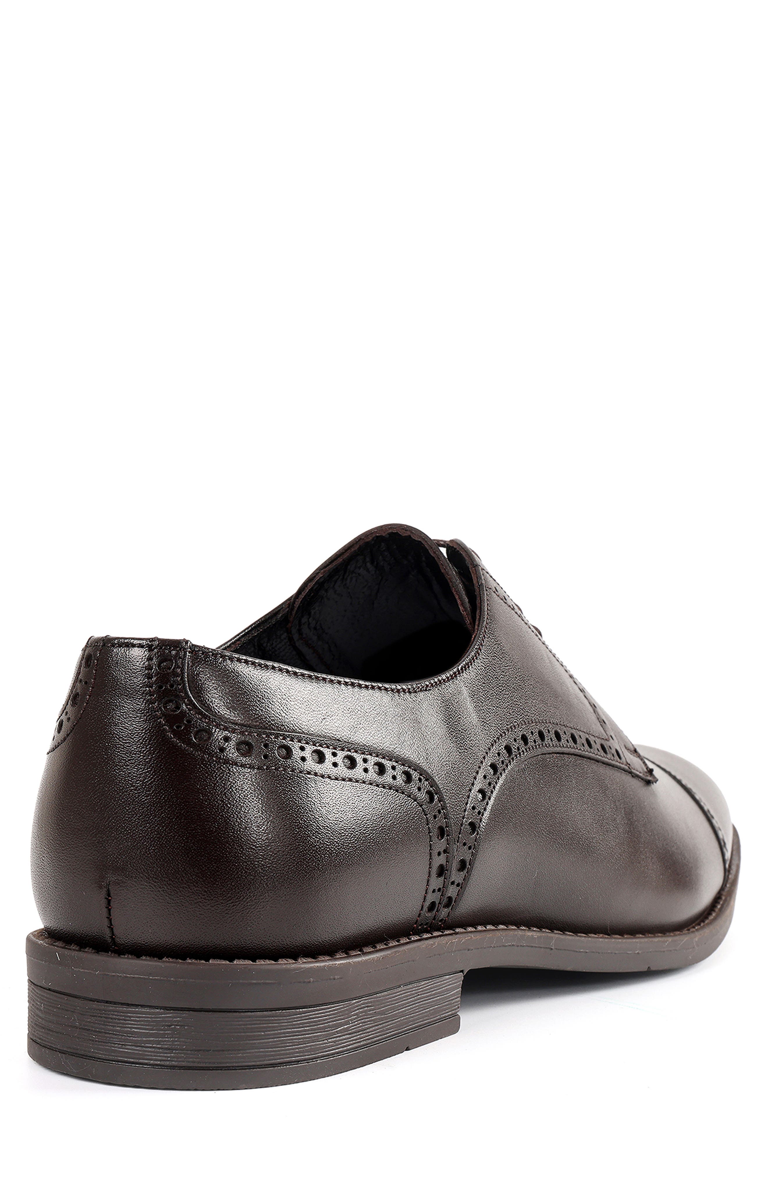 Kansas Brogue Cap Toe Derby, Alternate, color, DARK BROWN