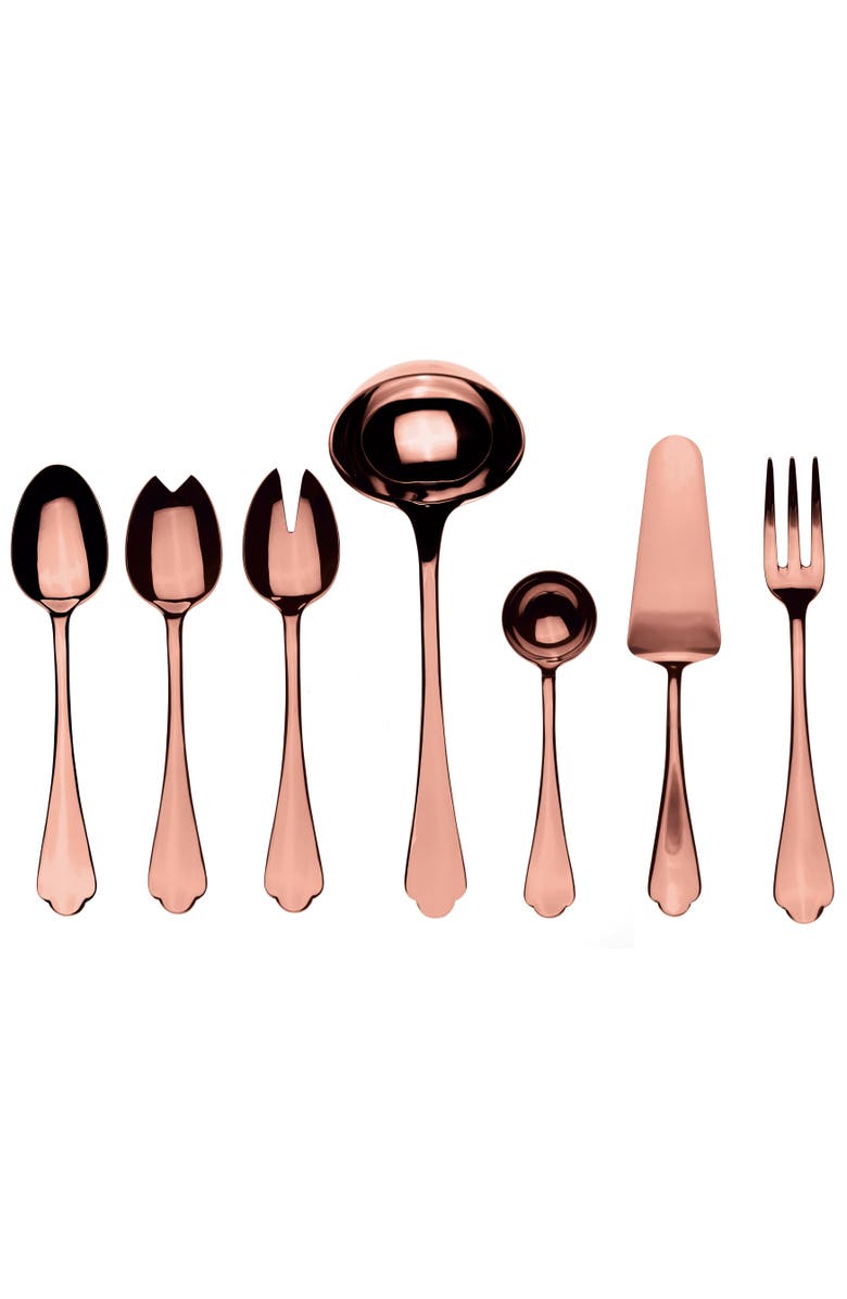 Mepra Dolce Vita Serving Set - 7 Pieces, Main, color, Bronze