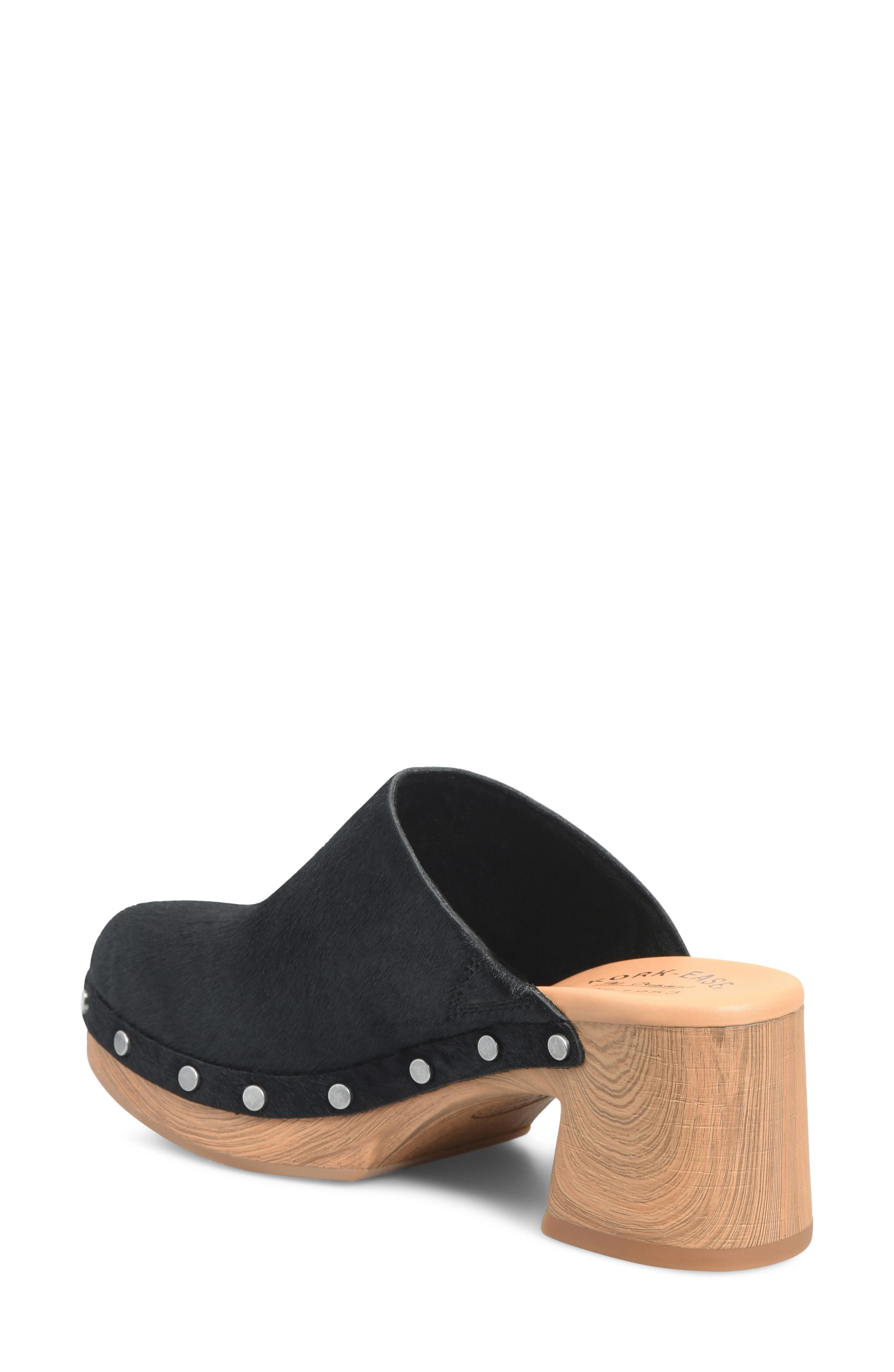 Talisa Genuine Calf Hair Clog, Alternate, color, BLACK CALFHAIR