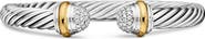 David Yurman Cable Classics Bracelet with Diamonds and 18K Gold, 7mm