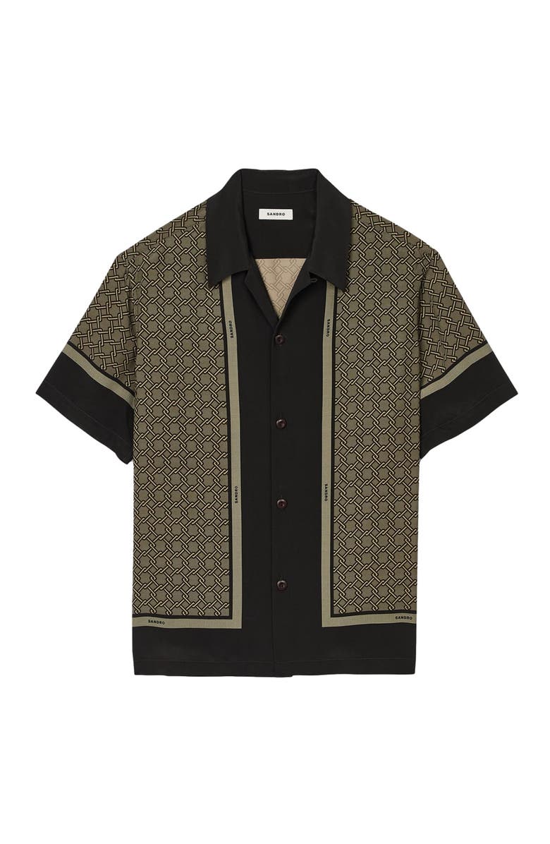 SANDRO Short-sleeved patterned shirt, Alternate, color, 
