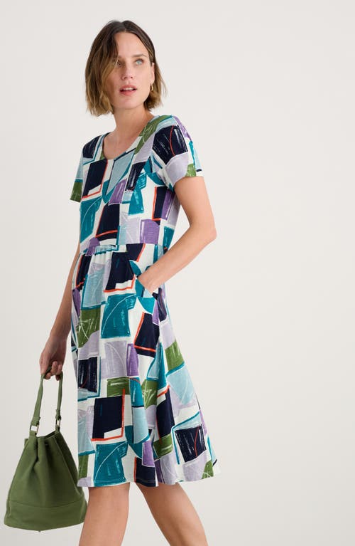 Seasalt Cornwall Enor Print Organic Cotton Fit & Flare Dress