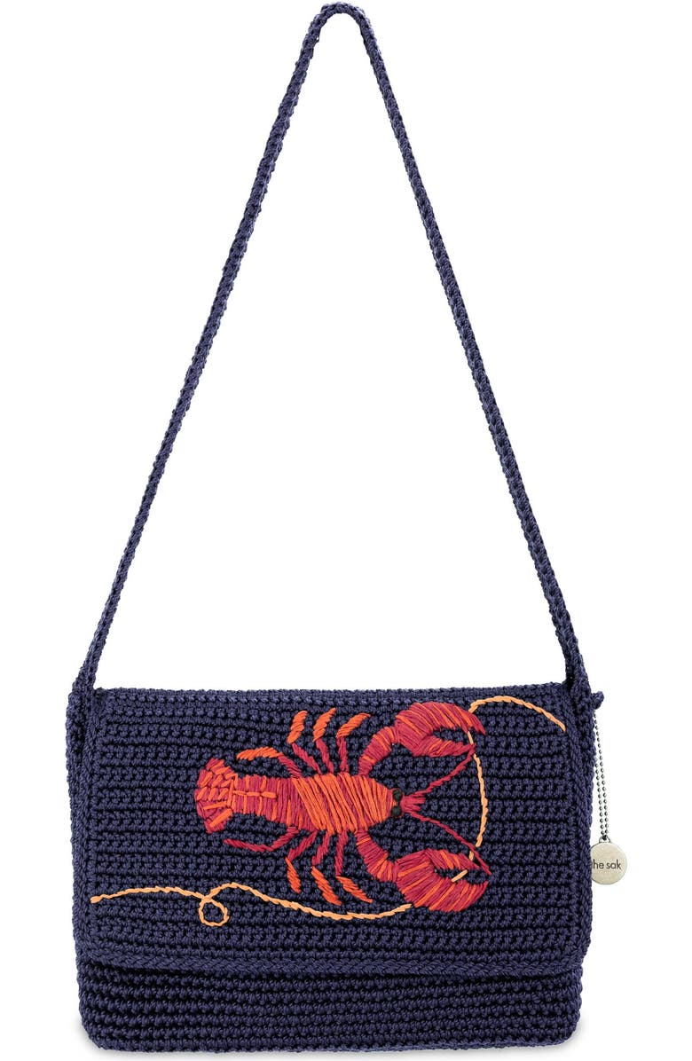 The Sak Marlow Crochet Flap Shoulder, Main, color, Lobster
