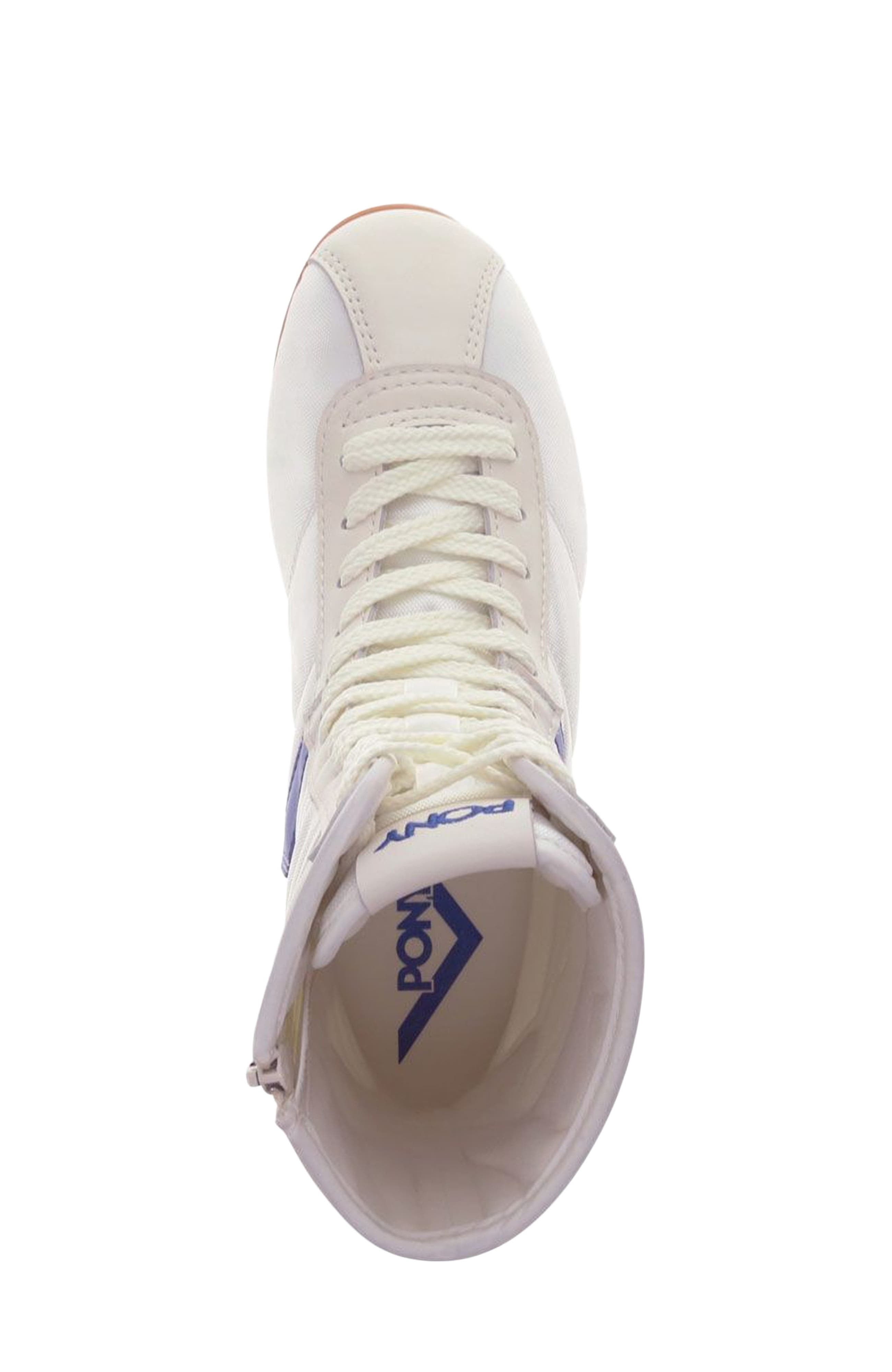 PONY KO-80 High Archive Sneakers, Alternate, color, White/Royal
