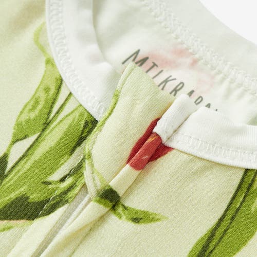 Milkbarn Luxe Stretch Zipper Pajama In Green