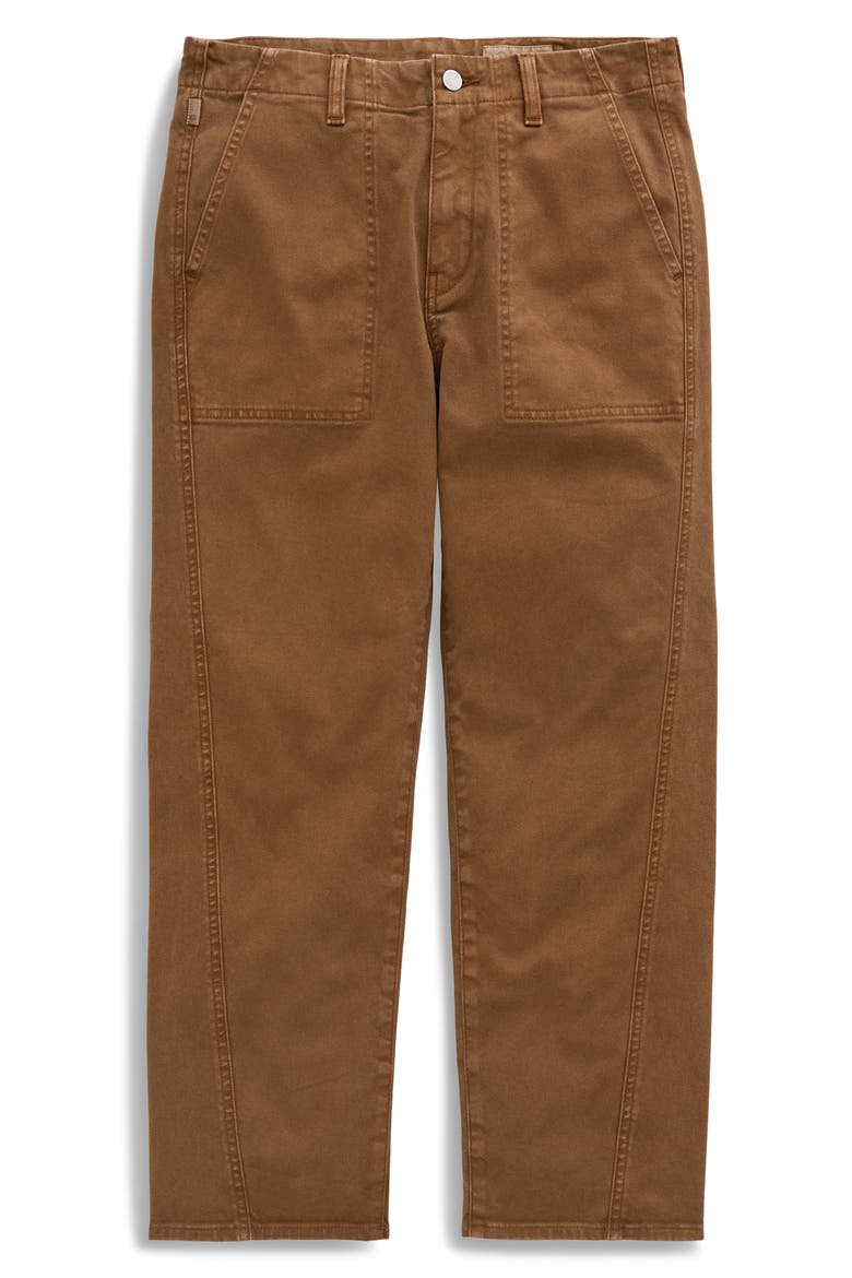 Analeigh High Waist Ankle Straight Leg Twill Pants, Alternate, color, SULFUR BRONZE