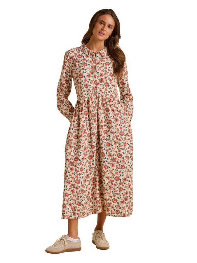 Bella Long Sleeve Shirt Midi Dress