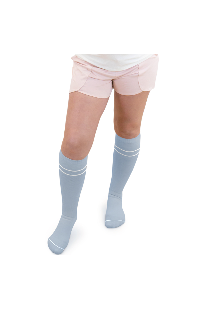 Kindred Bravely Premium Maternity Compression Socks, Alternate, color, Stone Blue & Black