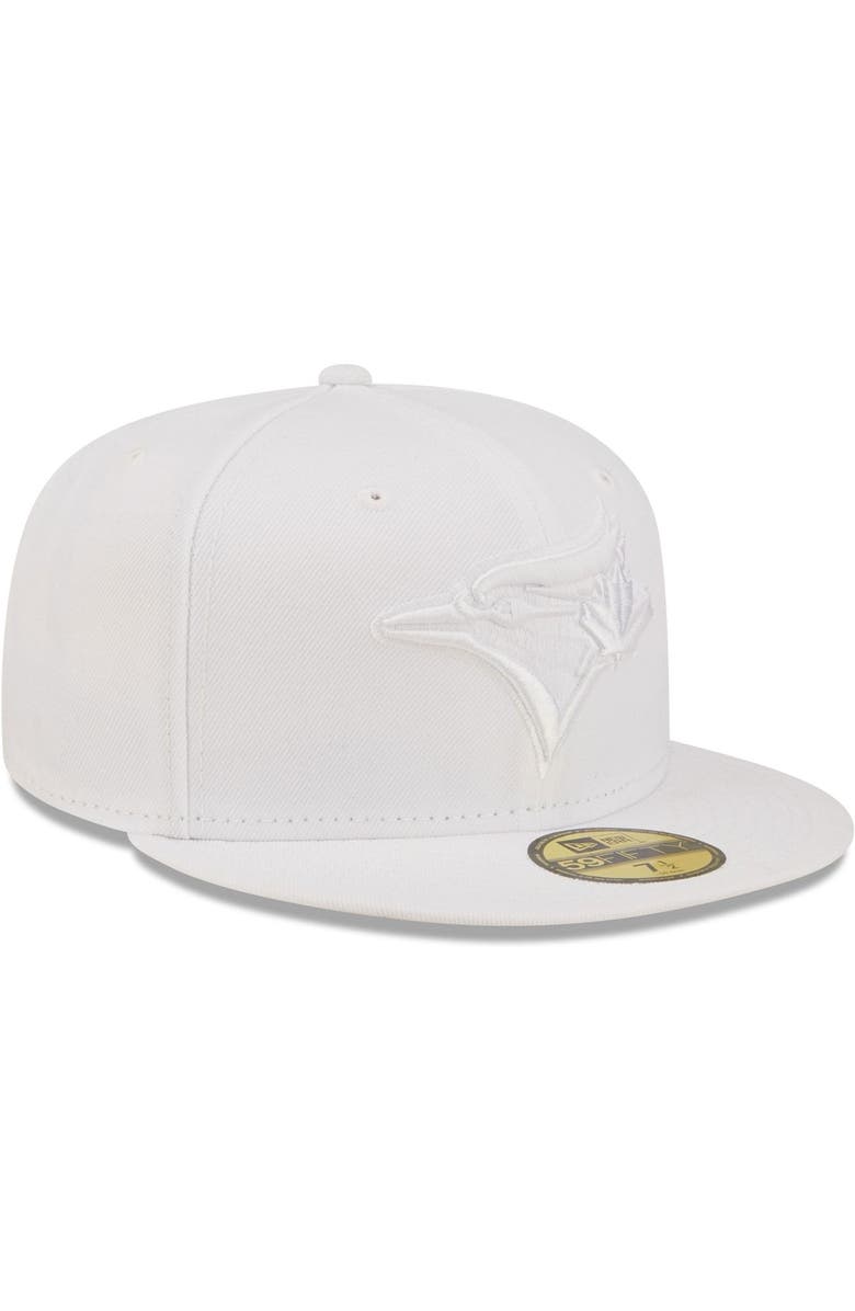 New Era Men's New Era Toronto Blue Jays White on White 59FIFTY Fitted Hat, Alternate, color, 