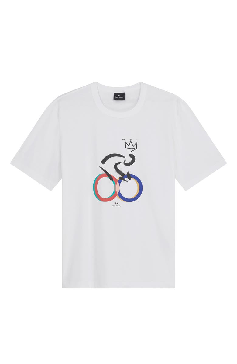 PS Paul Smith Cycle Graphic Casual Fit T-Shirt, Alternate, color, White