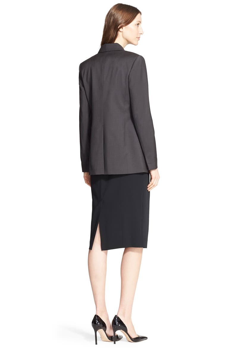Double Breasted Wool Suiting Jacket, Alternate, color, GREY PHANTOM