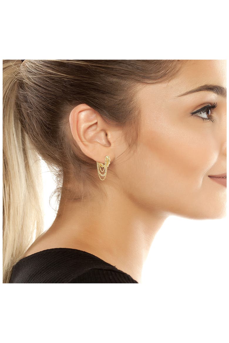 Muiltchain Huggie Hoop Earrings, Alternate, color, GOLD