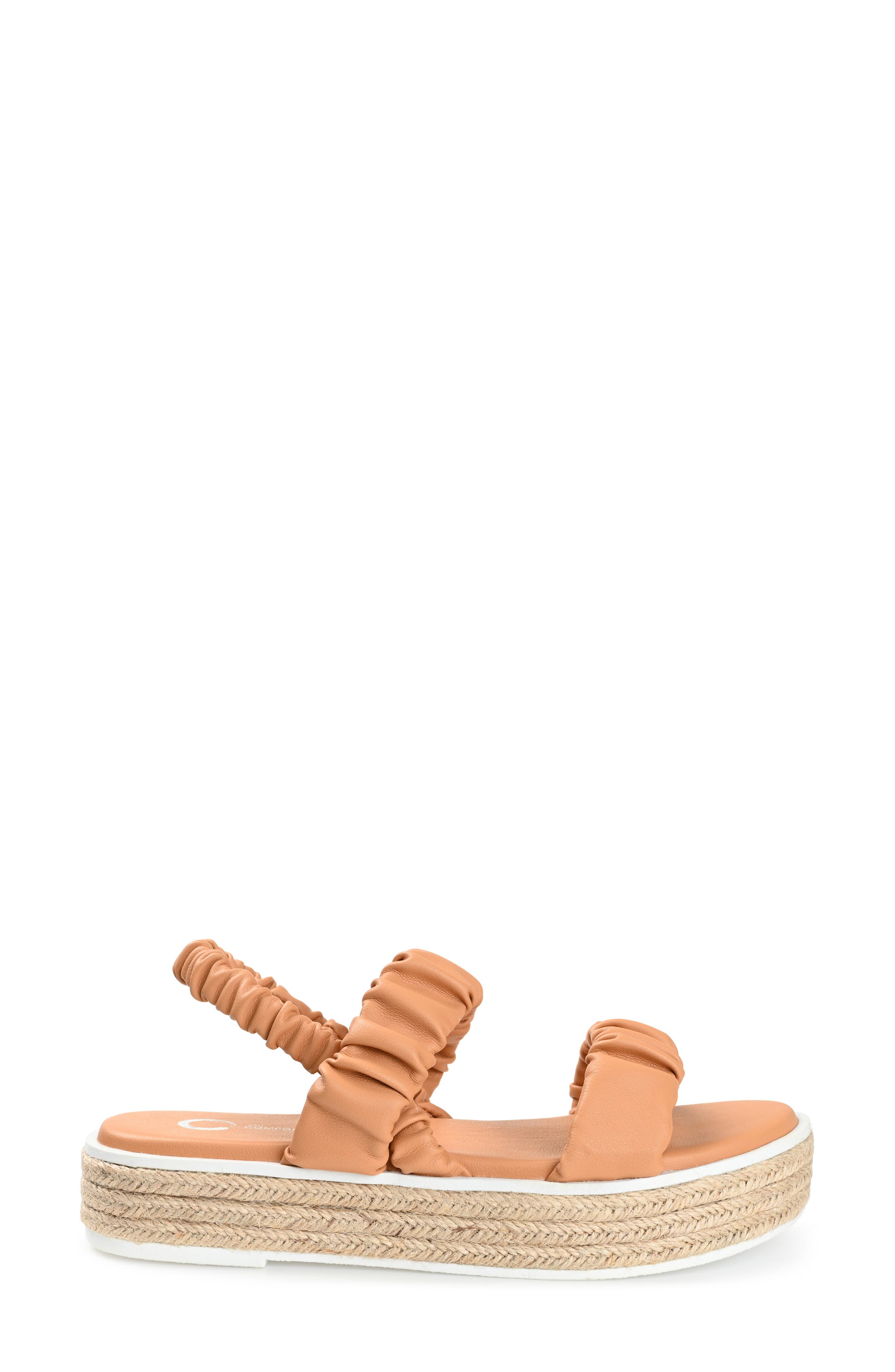 Journee Collection Knowles Platform Sandal, Alternate, color, Mocha