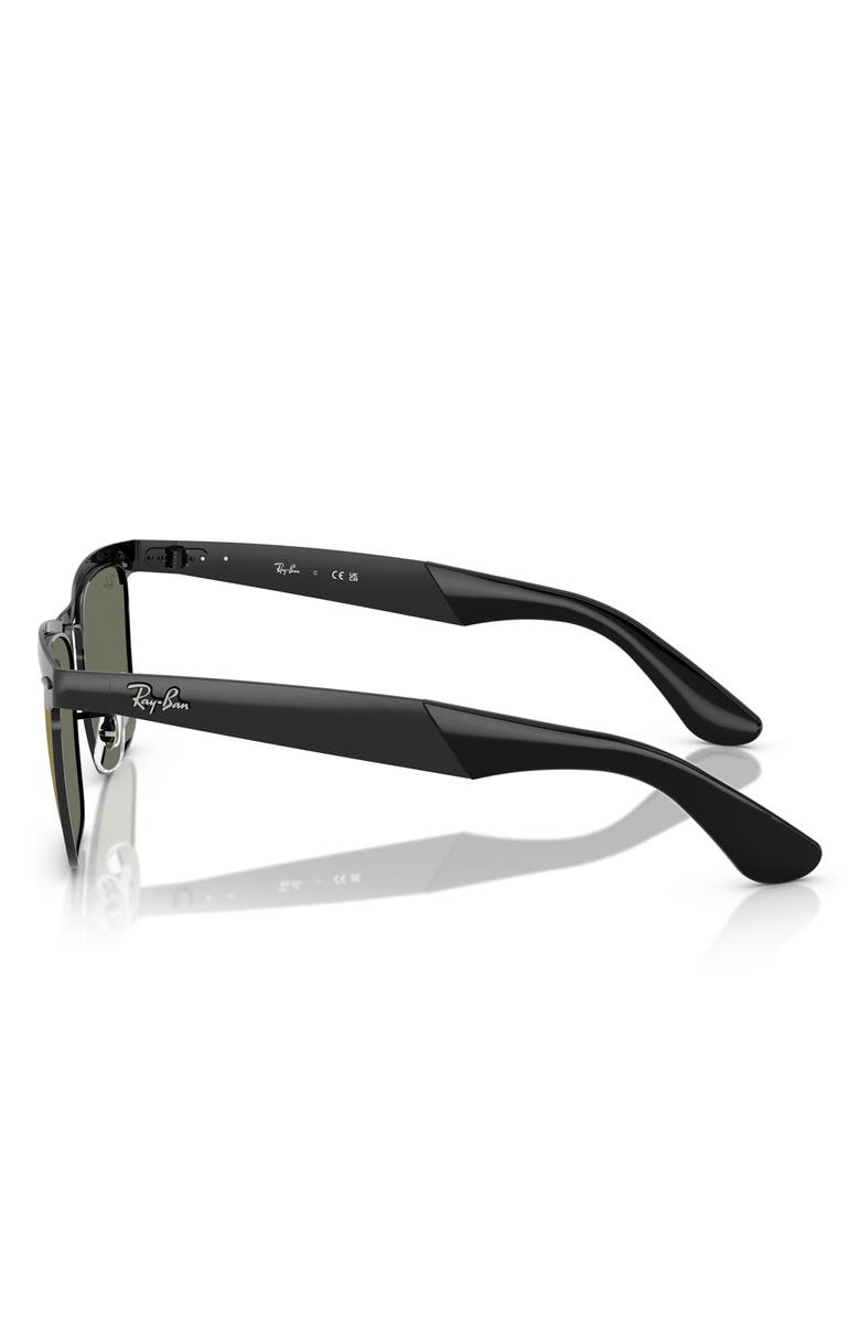 Ray-Ban 53mm Wayfarer Deluxe Square Sunglasses, Alternate, color, Black / Grey Mirror Bronze
