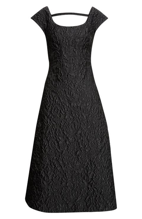Pesca Embossed Cloqué Cocktail Dress