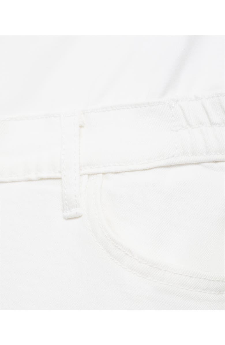 MANGO Over the Bump Ankle Straight Leg Maternity Jeans, Alternate, color, White