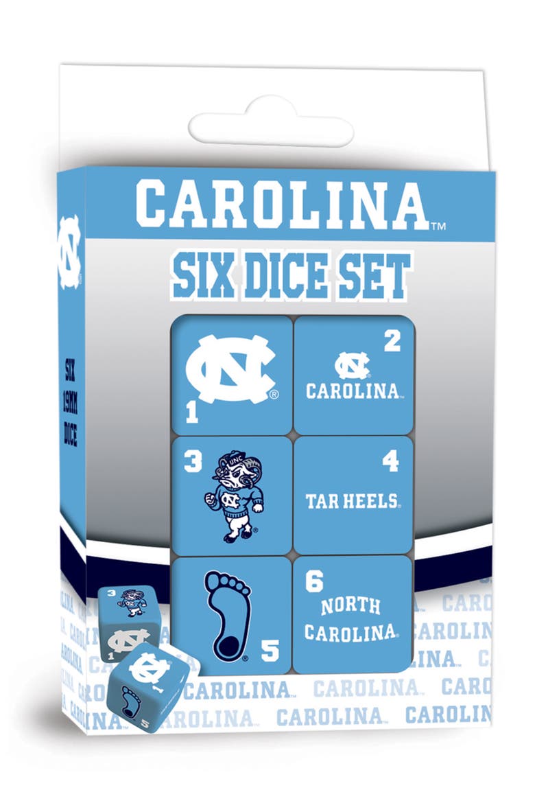 UNC Tar Heels Dice Set - 19mm, Main, color, Multicolor