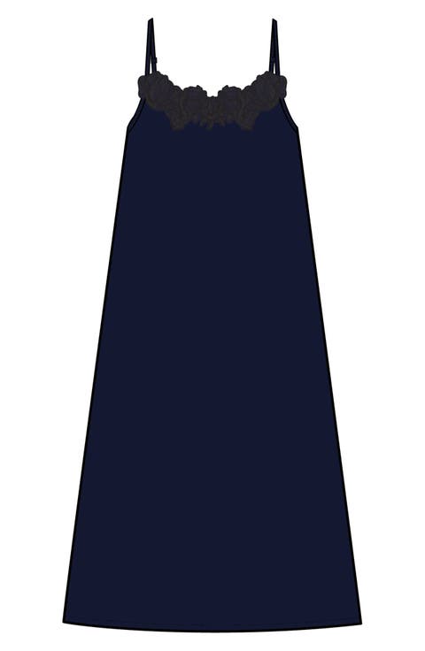 Voile Fleur Cotton Slip Nightgown