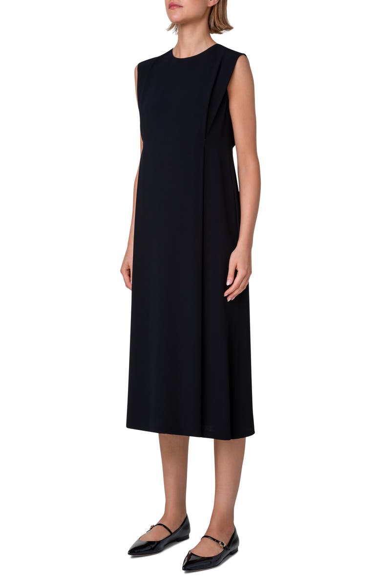 Akris Crepe Midi Shift Dress, Alternate, color,