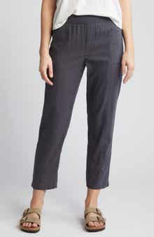 Caslon® Pull-On Linen Blend Crop Pants