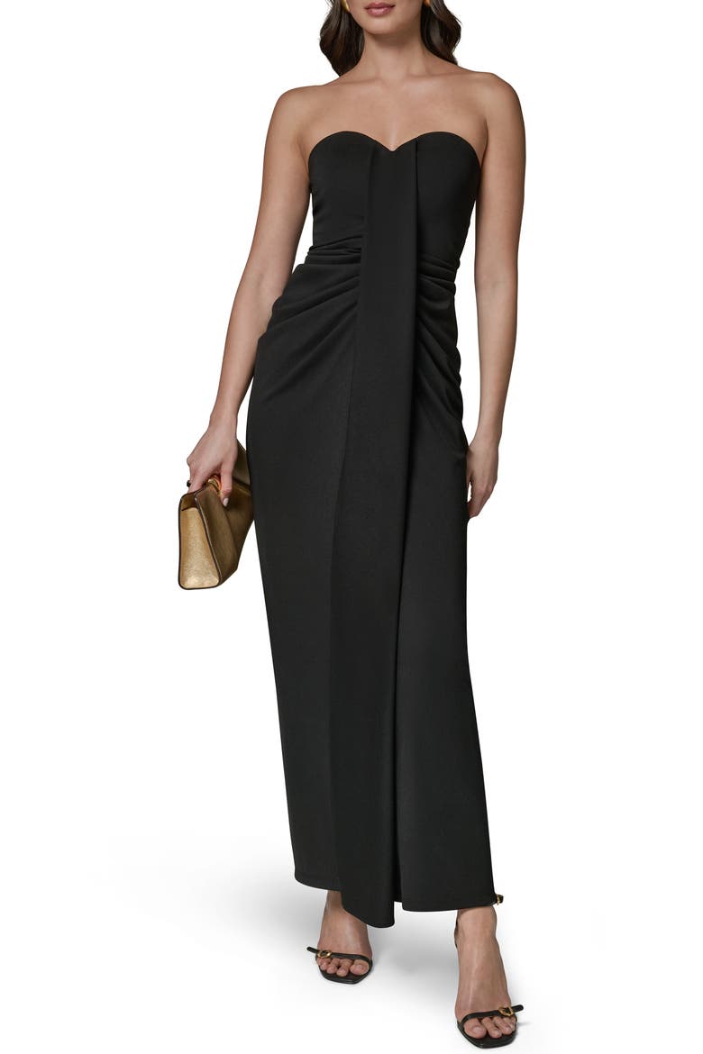 Strapless Gown, Alternate, color, BLACK