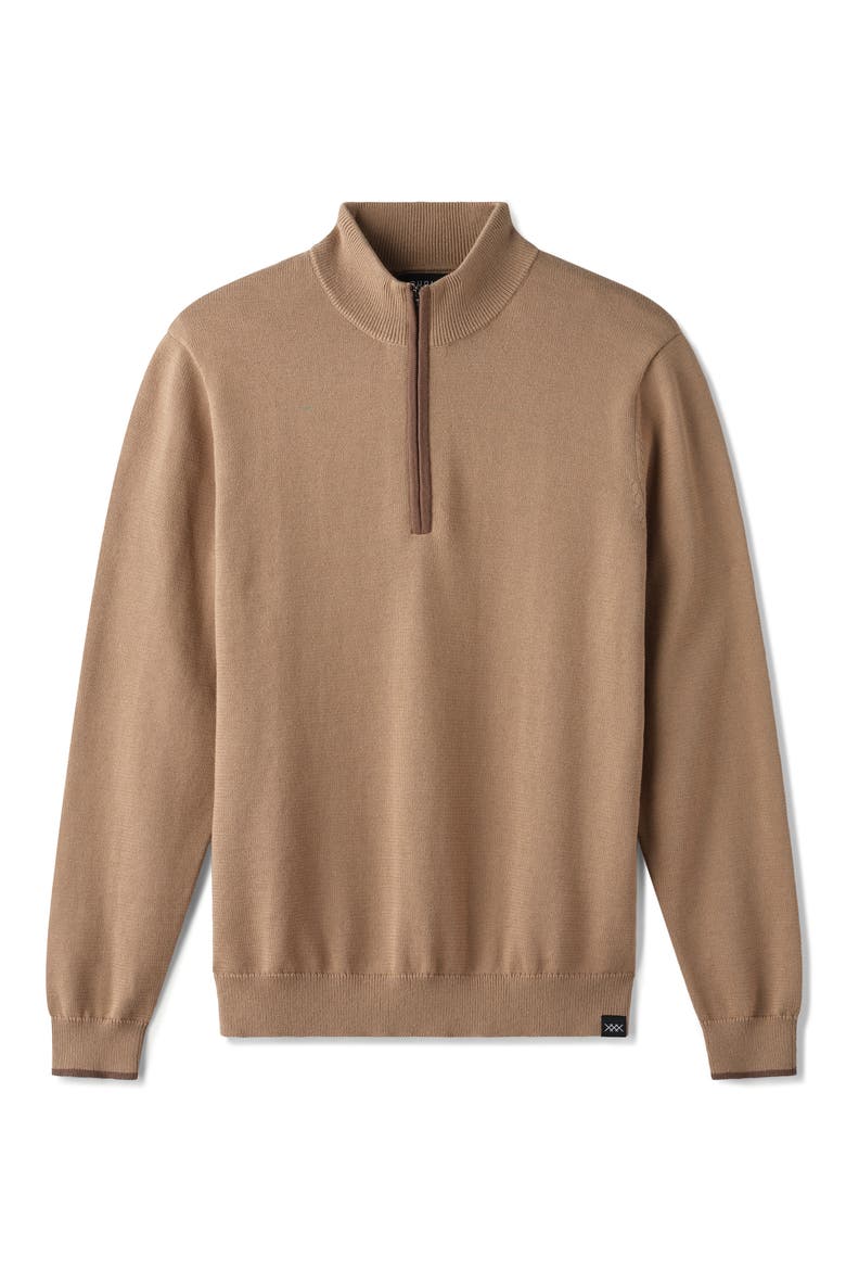 Commuter Quarter Zip Sweater, Alternate, color, SAVANNAH TAN HEATHER