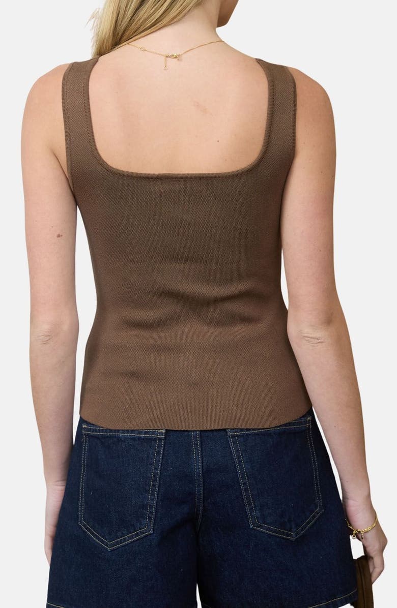 Blu Pepper Buttoned Sweater Tank, Alternate, color, Brown
