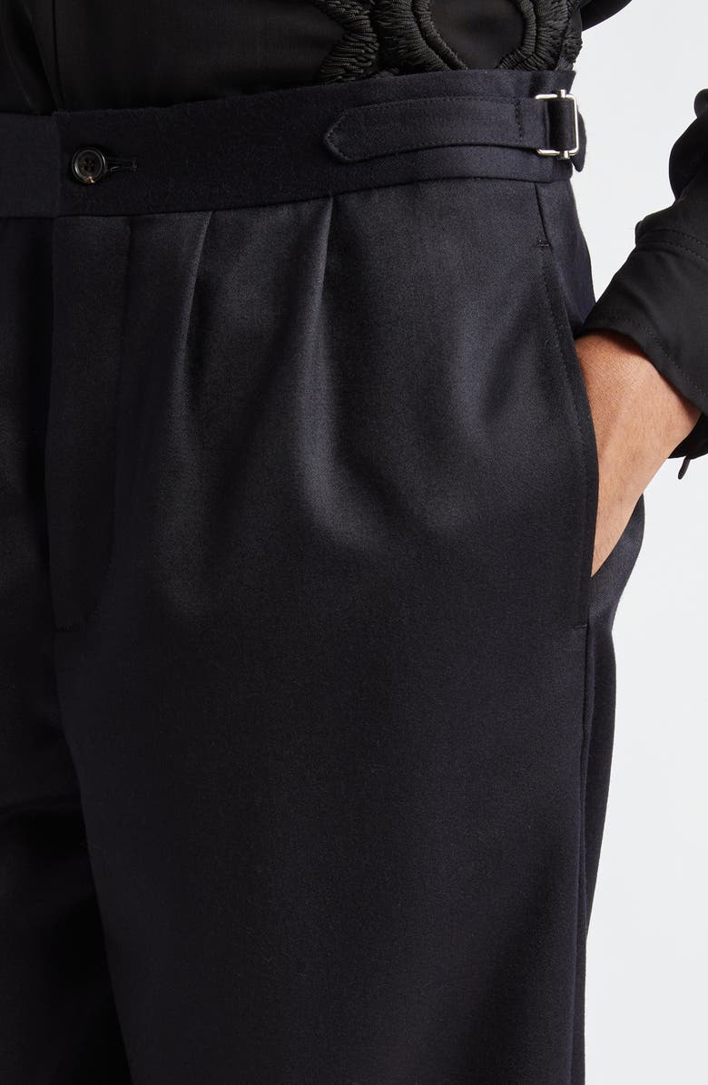 Bode Numerals Wool Trousers, Alternate, color, Navy