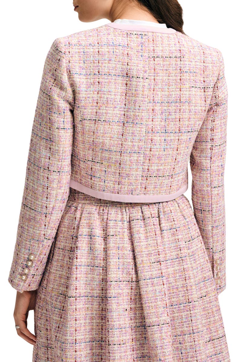 Isaac Mizrahi New York Crop Tweed Jacket, Alternate, color, Multi