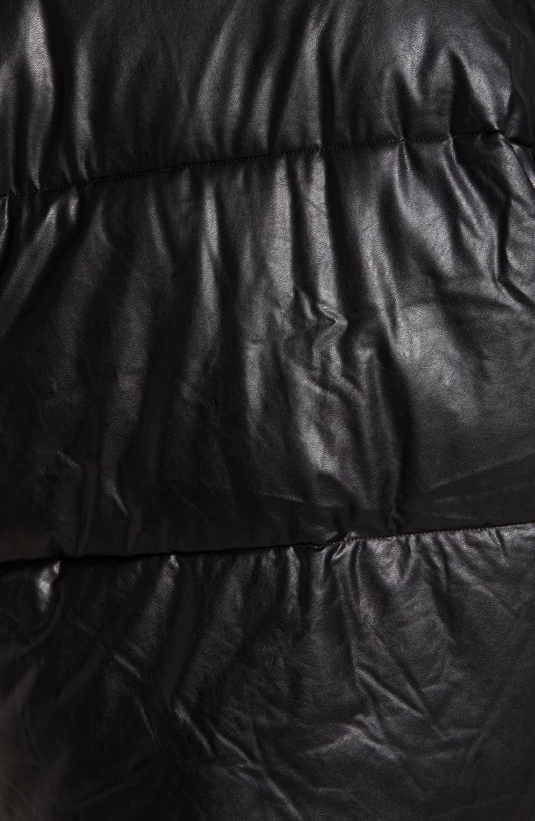 A V DENIM Vigoss Faux Leather Puffer Jacket, Alternate, color, 