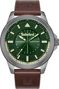 Timberland Classic Quartz Leather Strap Watch, 45.5mm