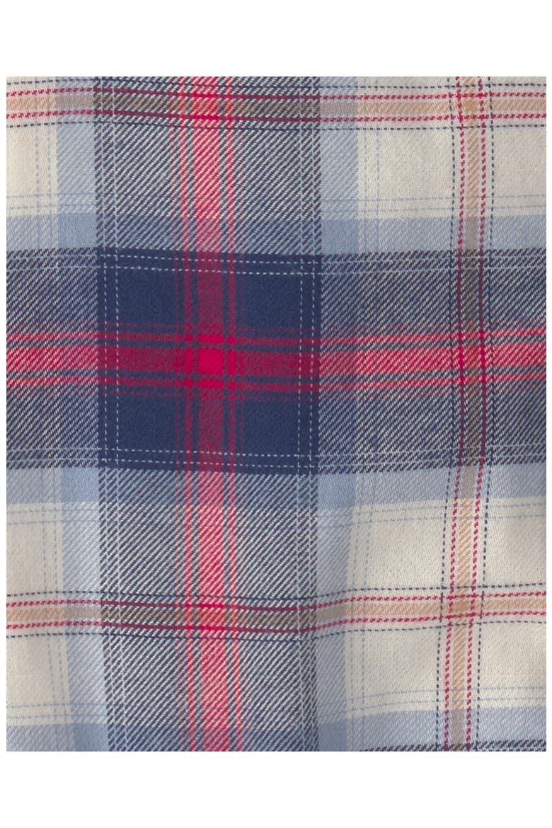 Long Sleeve Cotton Twill Bodysuit, Alternate, color, MULTI PLAID BODYSUIT