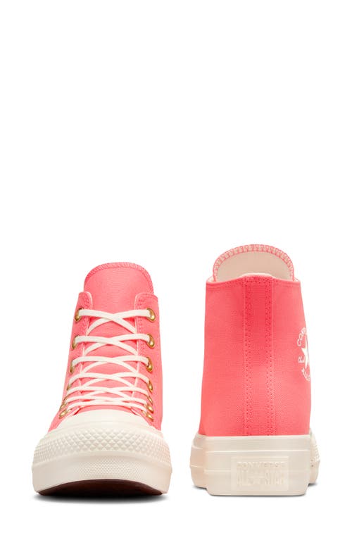 Shop Converse Chuck Taylor® All Star® Lift Platform High Top Sneaker In Watermelon Slushy/egret
