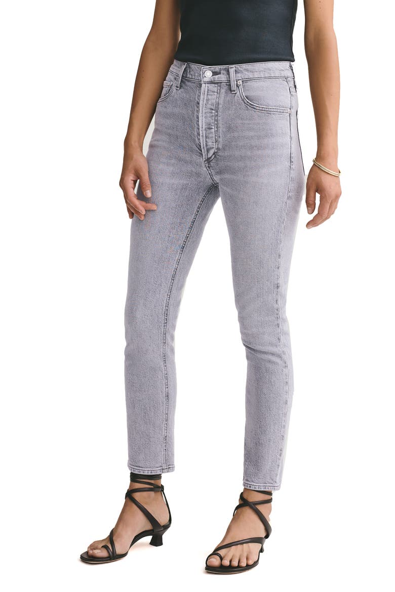 Nico High Waist Ankle Slim Fit Jeans, Main, color, FORETOLD