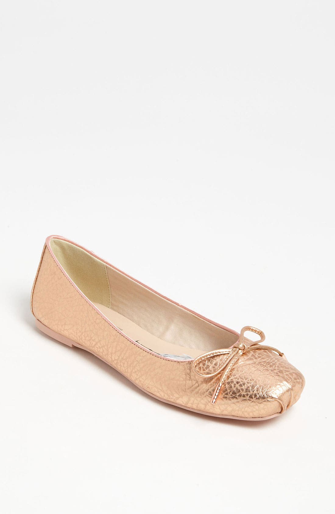 'Charee' Ballet Flat, Main, color, LIGHT PINK/ METALLIC