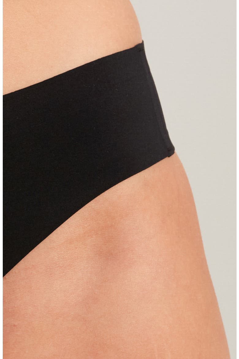 Seamless Thong, Alternate, color, BLACK