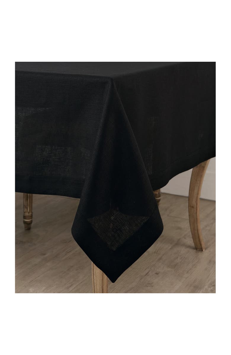 Solino Home Linen Tablecloth - Fete, Alternate, color, Black