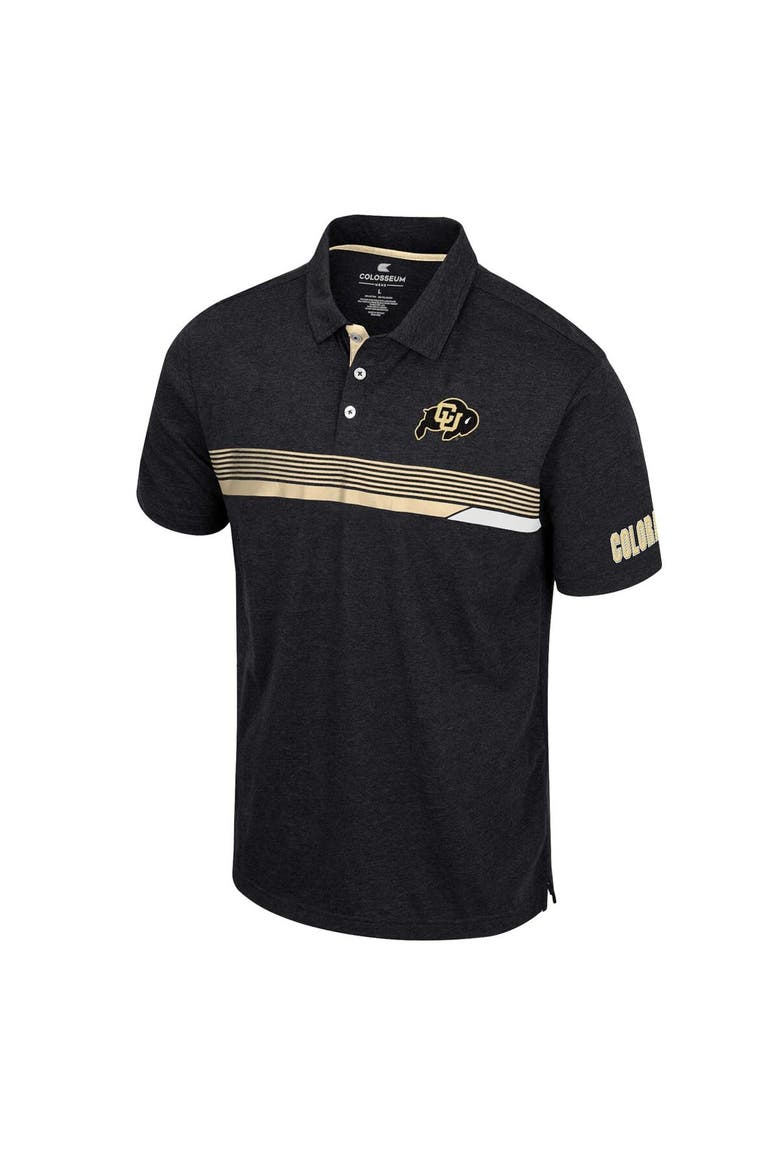 Men's Colosseum  Black Colorado Buffaloes No Problemo Polo, Alternate, color, Black