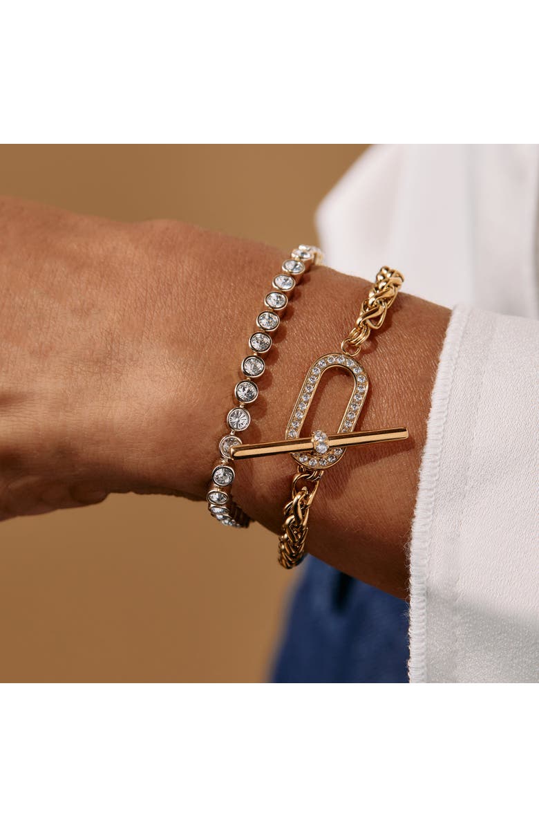 Alex and Ani Pave Toggle Chain Bracelet, Alternate, color,