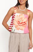Petal & Pup Oksana Floral Linen Blend Top