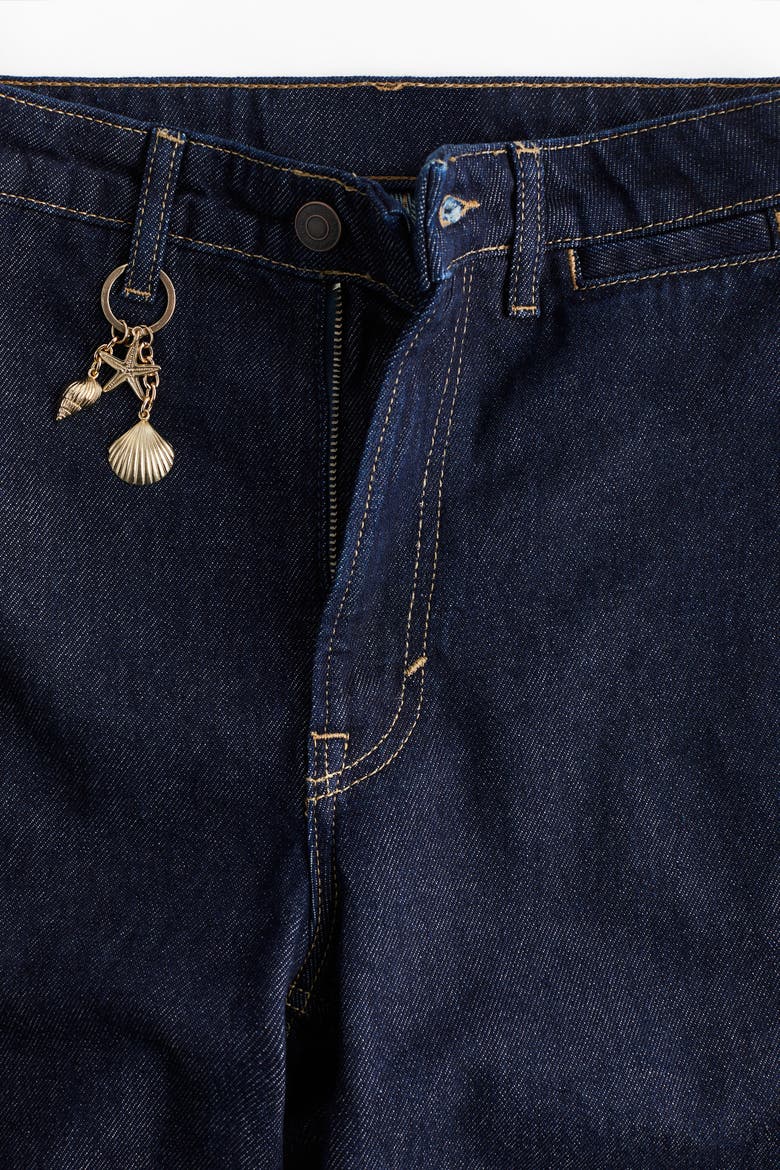 Straight High Jeans, Alternate, color, Dark denim blue