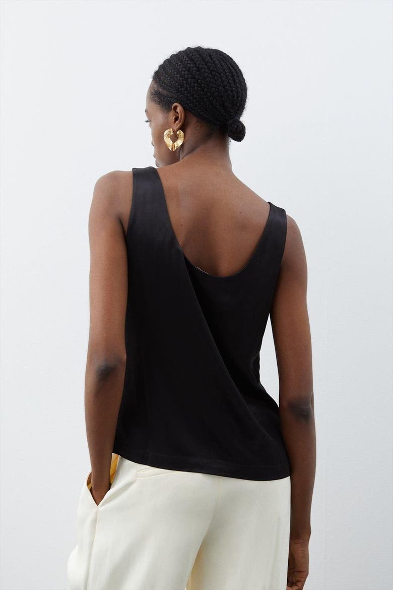 Satin Cami Top, Alternate, color, Black
