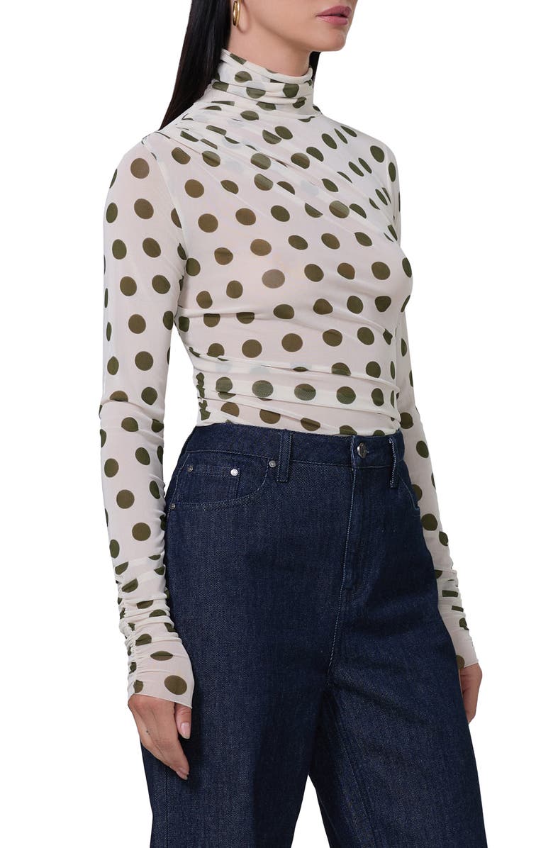 AFRM Martine Mesh Turtleneck Top, Alternate, color,