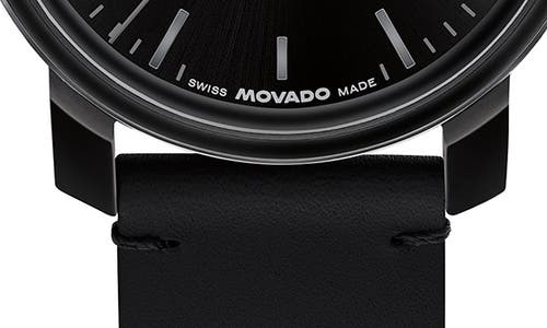 Movado Bold Access Leather Strap Watch, 41mm