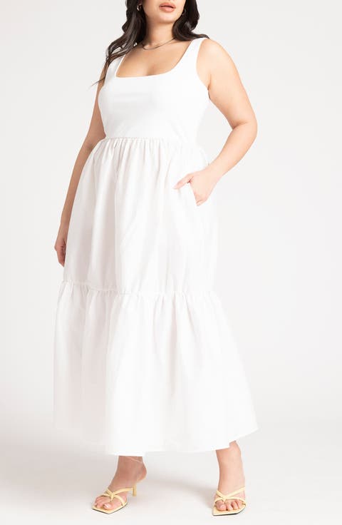 Mixed Media Midi Tank Dress