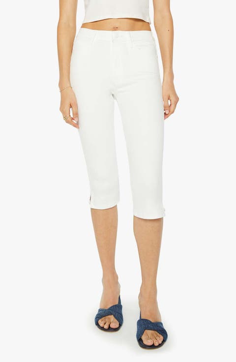 The Stunner Bunny Snip High Waist Zip Hem Capri Jeans (Fairest of Them All)