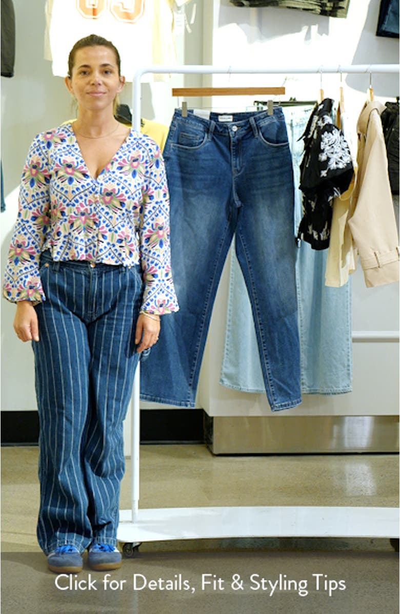 High Waist Ankle Relaxed Straight Leg Jeans, sales video thumbnail