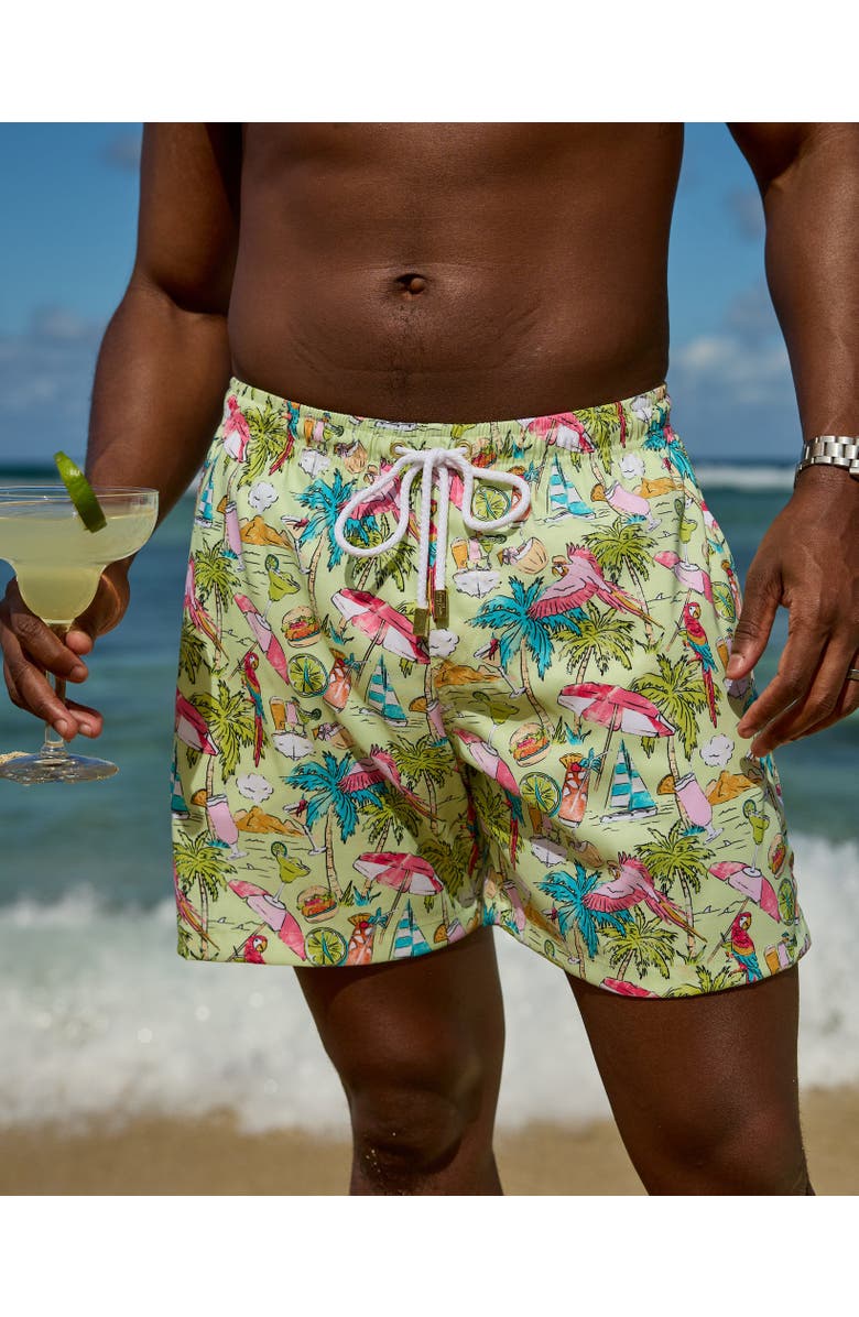 Kenny Flowers Margaritaville by Kenny Flowers - Welcome to Margaritaville - Lime - Swim Trunks, Alternate, color, Green