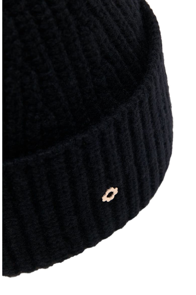 Wool and cashmere beanie, Alternate, color, Black