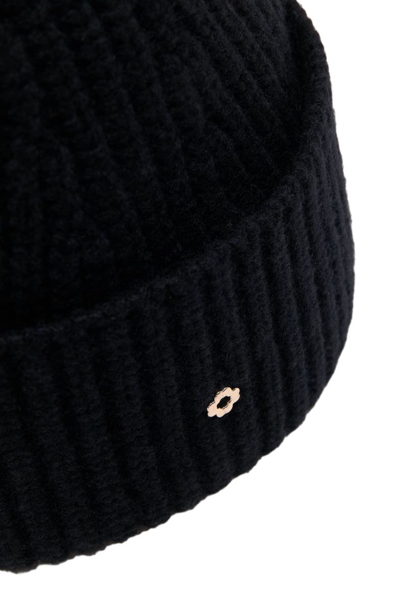 maje Wool and cashmere beanie, Alternate, color, Black